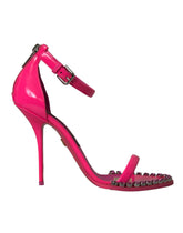 Dolce & Gabbana Pink Leather Crystal Heels Sandals Shoes -   -  Dolce & Gabbana.